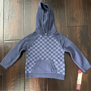 E of M Checked Hooded Sweater - 4T NEW!